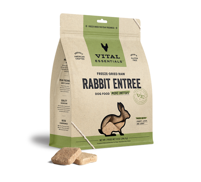 Freeze-Dried Rabbit Entree Dog Food Mini Patties