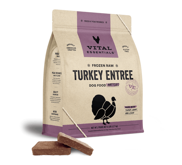 Frozen Turkey  Entree Dog Food Patties